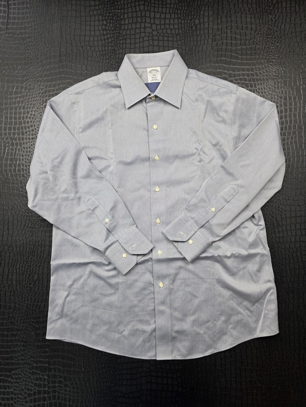 Brooks Brothers Regent Non-Iron All Cotton 16 1/2 - 2/3 Blue/Gray